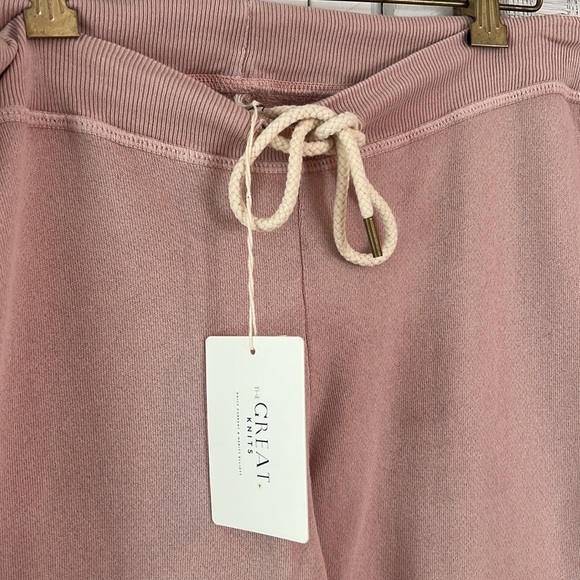 NEW The GREAT Cropped Sweatpants vintage pink Jogger Size 0 XS - Picture 3 of 6